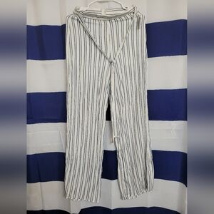Linen wide leg pants